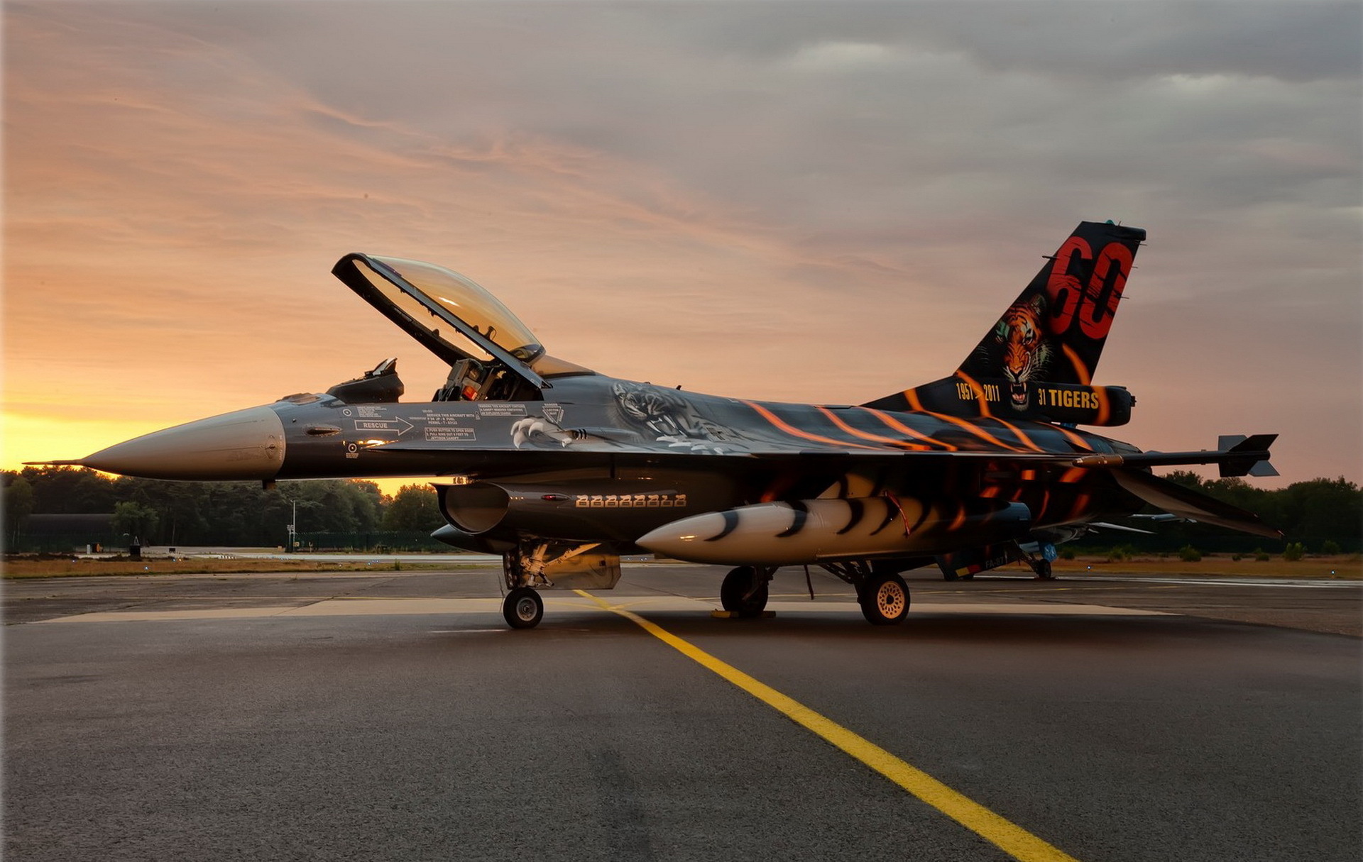 fighter, F 16, Fighting, Falcon, Sunset, Jet, Military Wallpaper