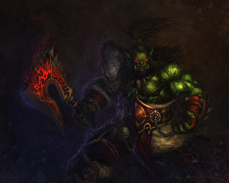 world, Of, Warcraft, Wow, Orc, Warrior, Games, Fantasy HD Wallpaper Desktop Background