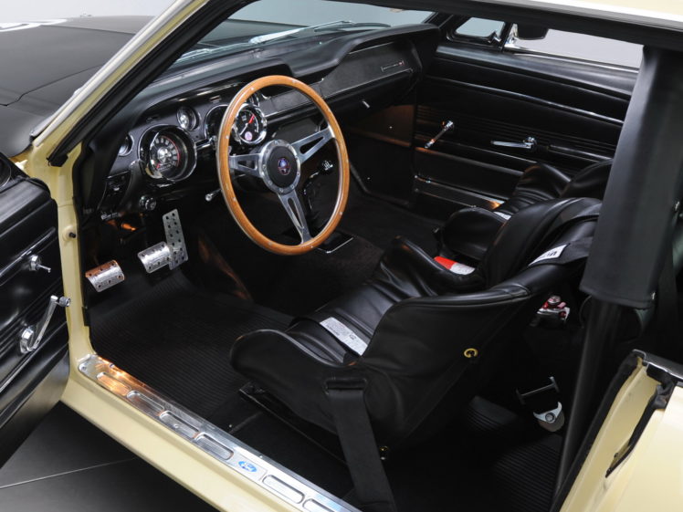 1967, Ford, Mustang, Coupe, Race, Car, 65b, Racing, Muscle, Classic, Interior HD Wallpaper Desktop Background