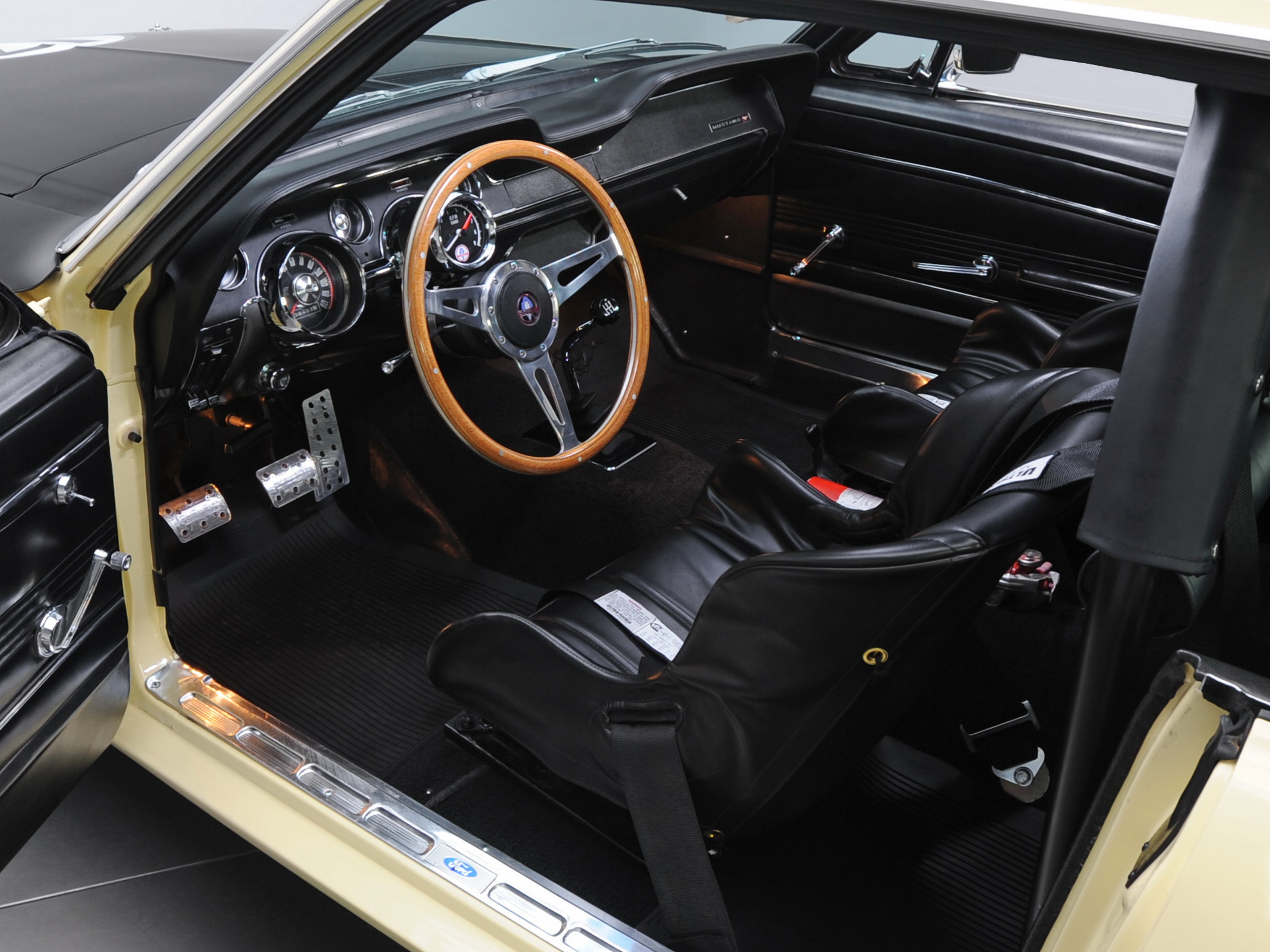 1967, Ford, Mustang, Coupe, Race, Car, 65b, Racing, Muscle, Classic, Interior Wallpaper