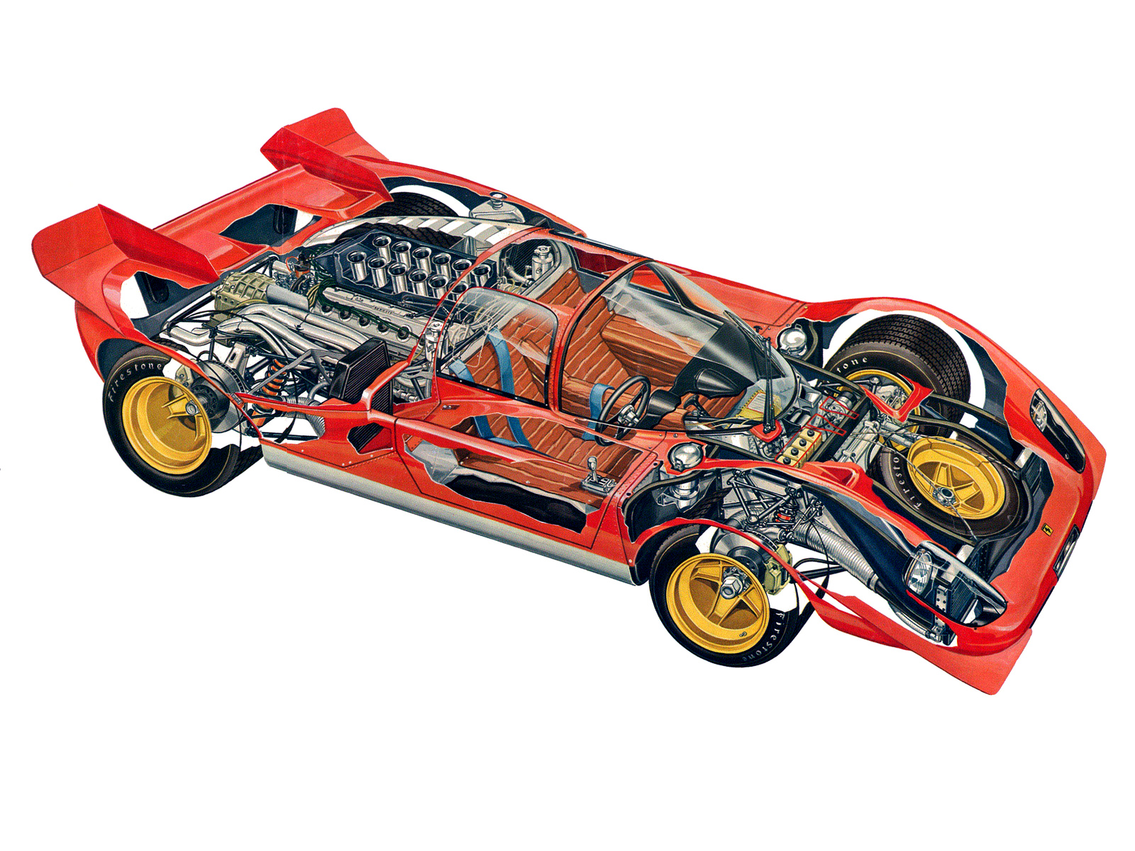 1970, Ferrari, 512, S, Race, Racing, Interior, Engine Wallpaper