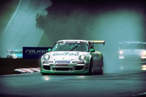 rain, Mist, Racing, Porsche, 911, Gt3