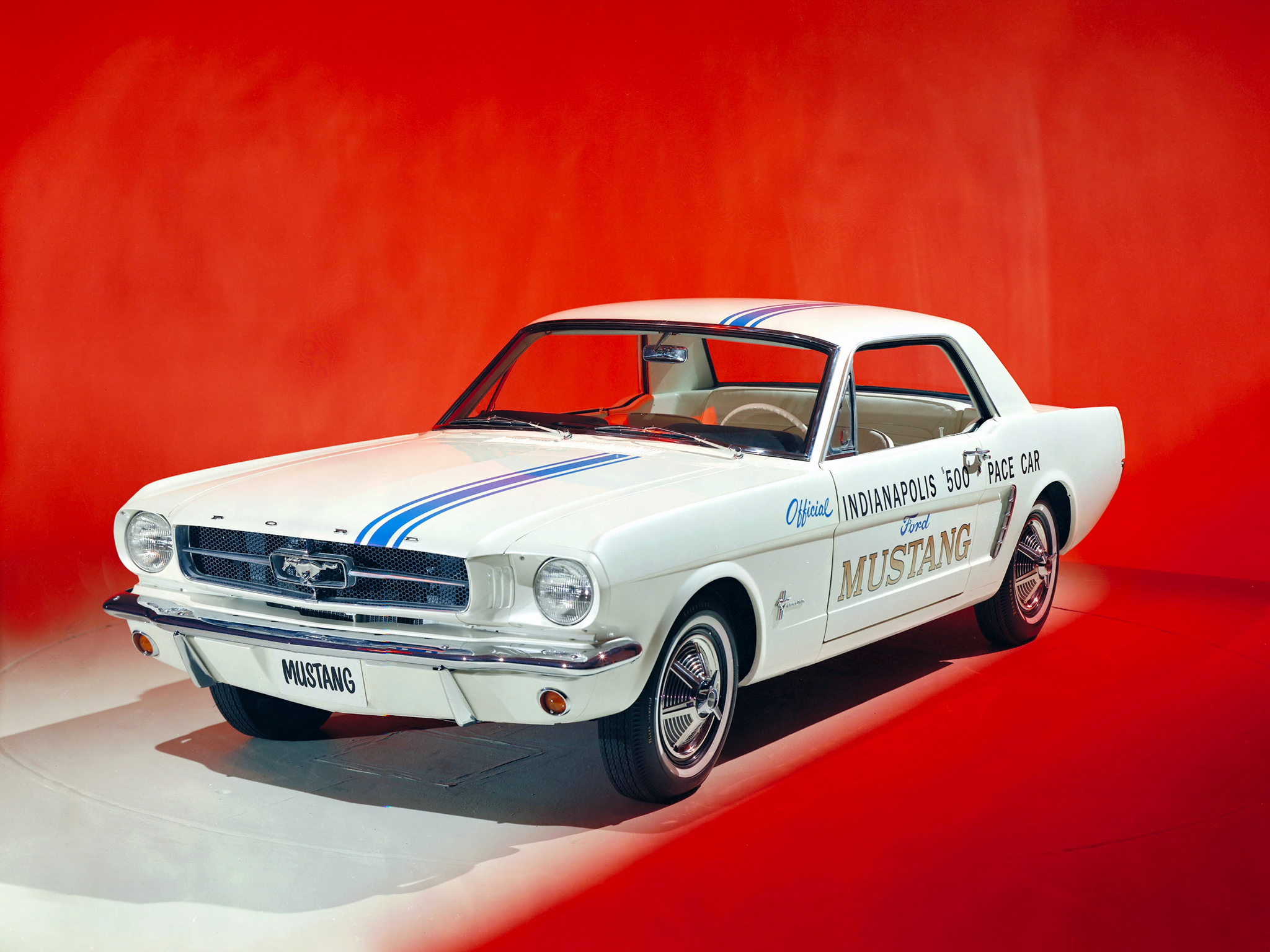 1964, Ford, Mustang, Coupe, Indy, 500, Pace, Car, Muscle, Classic, Race, Racing Wallpaper