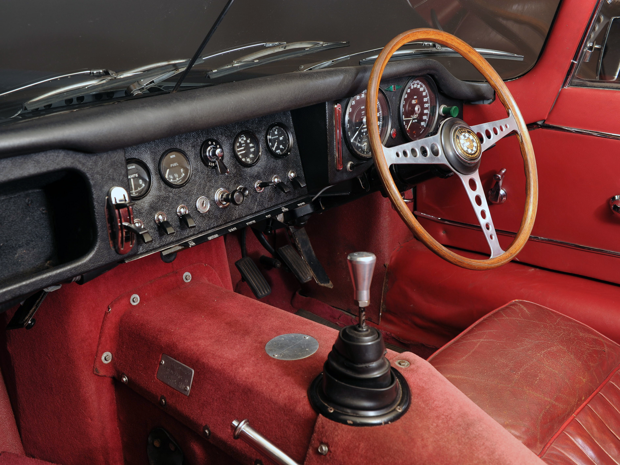 1964, Jaguar, E type, Lightweight, Roadster, Series i, Supercar, Race, Racing, Classic, Interior Wallpaper