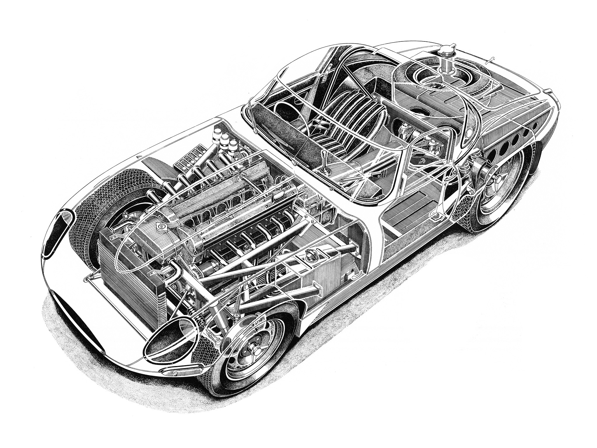 1964, Jaguar, E type, Lightweight, Roadster, Series i, Supercar, Race, Racing, Classic, Interior, Engine Wallpaper