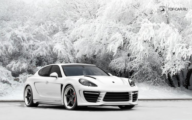 winter, Snow, Stingray, Porsche, Panamera HD Wallpaper Desktop Background