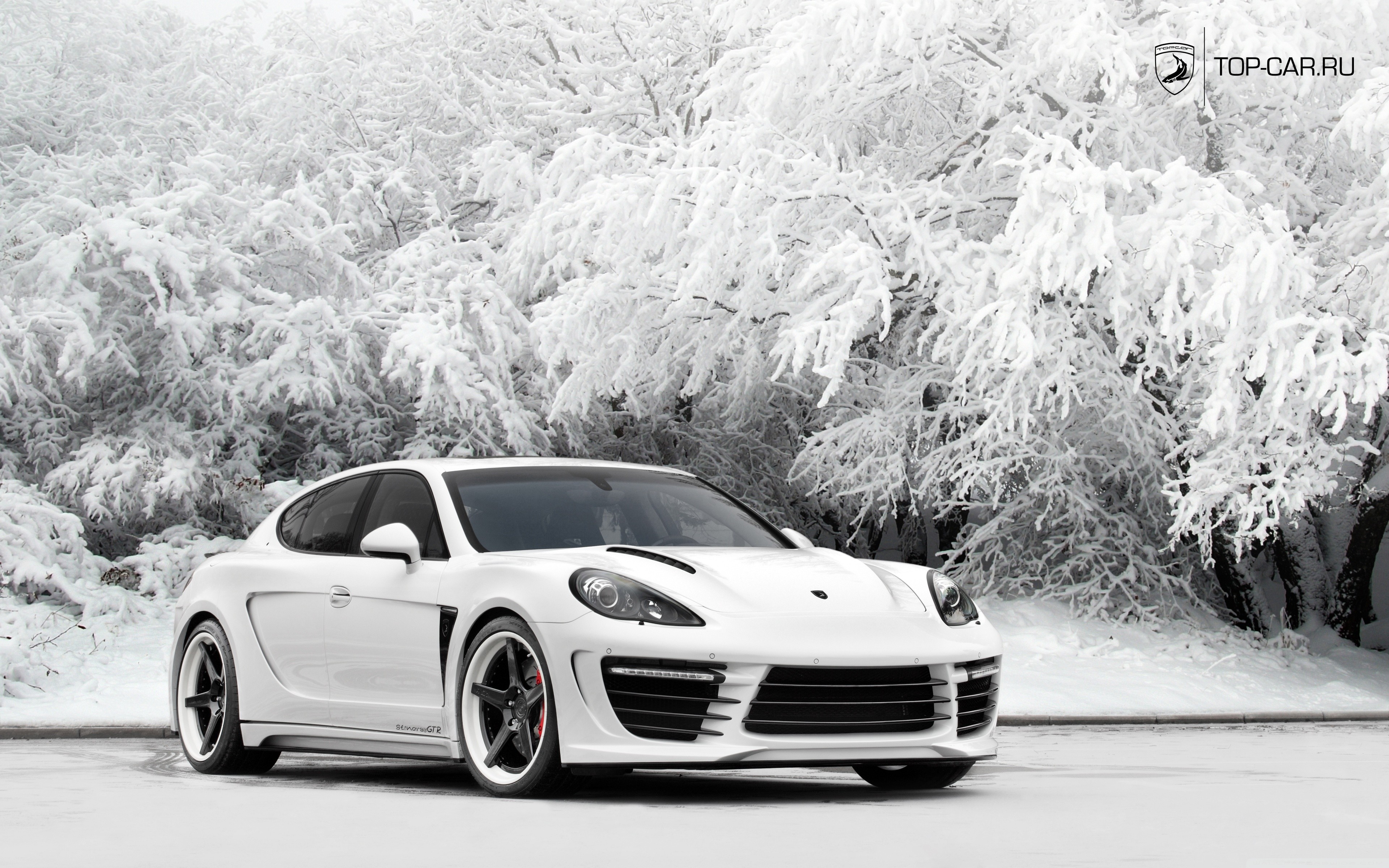 winter, Snow, Stingray, Porsche, Panamera Wallpaper