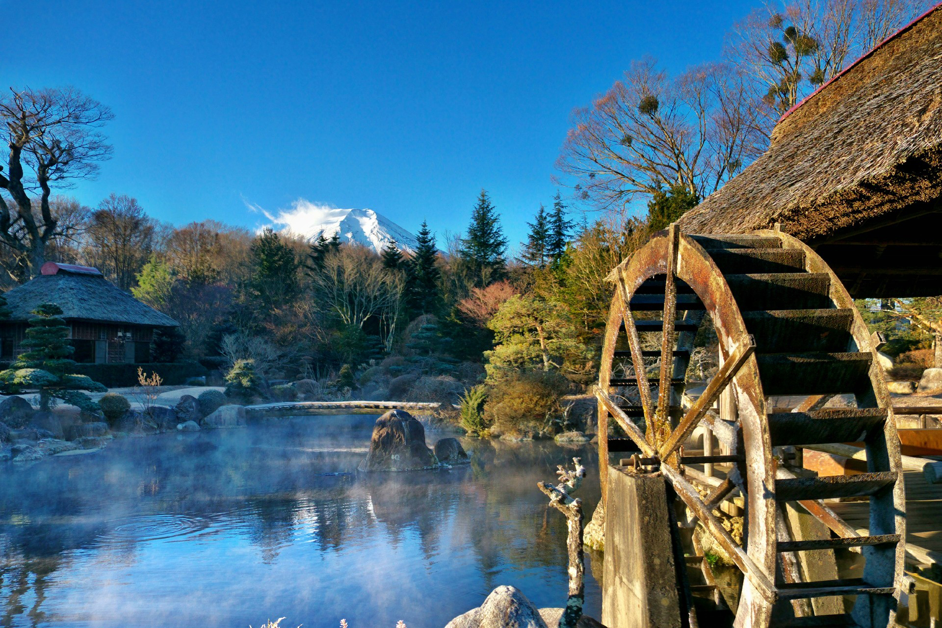 water, Mill, River, House, Forest, Mountain, Harmony, Beautiful, Reflection Wallpaper