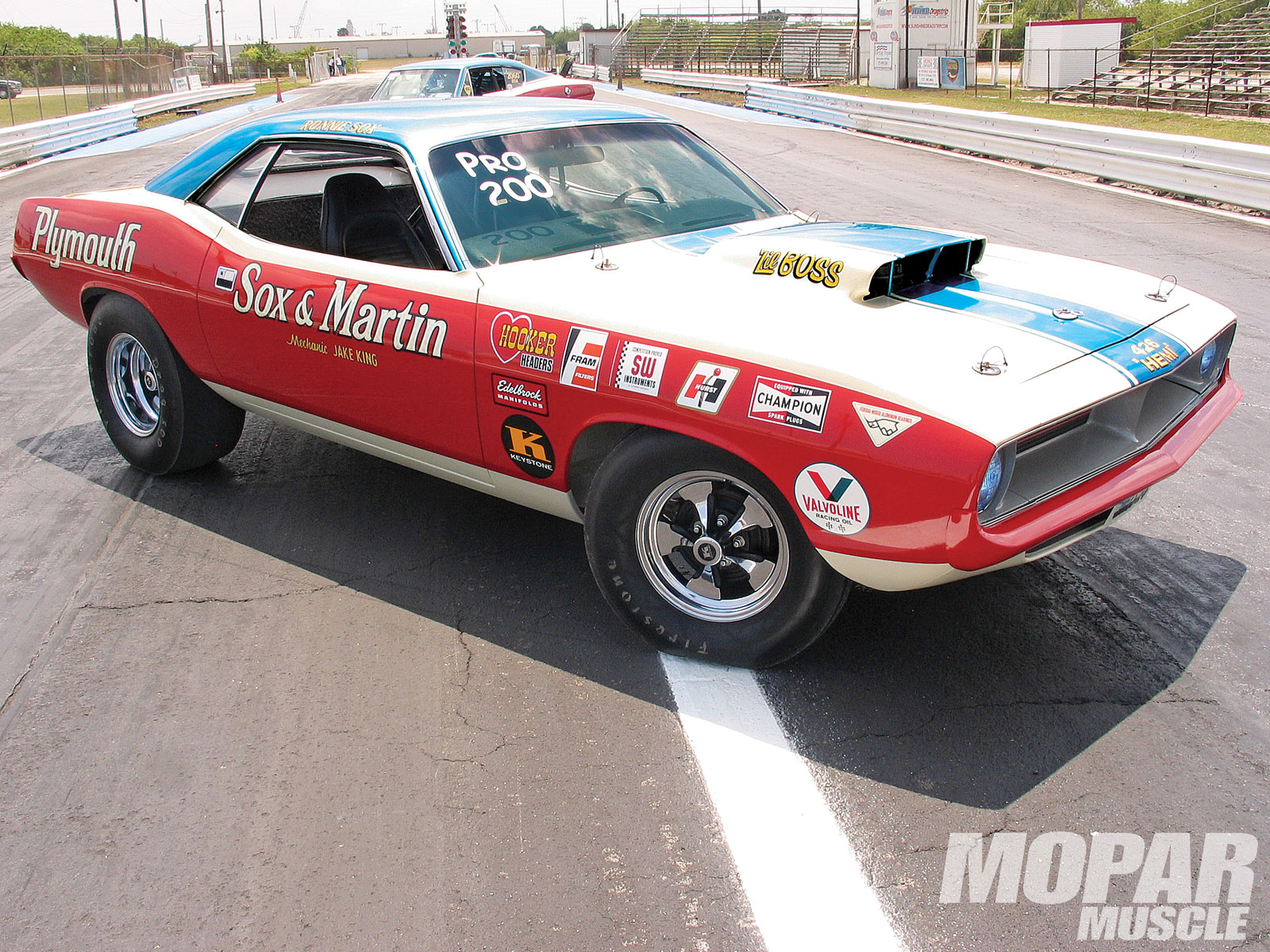 sox, And, Martin, Plymouth, Cuda, Drag, Racing, Race, Muscle, Hot, Rod, Rods Wallpaper