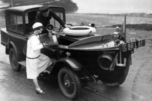 1925, Peugeot, Motorboat, Car, Amphibious, Boat, Retro
