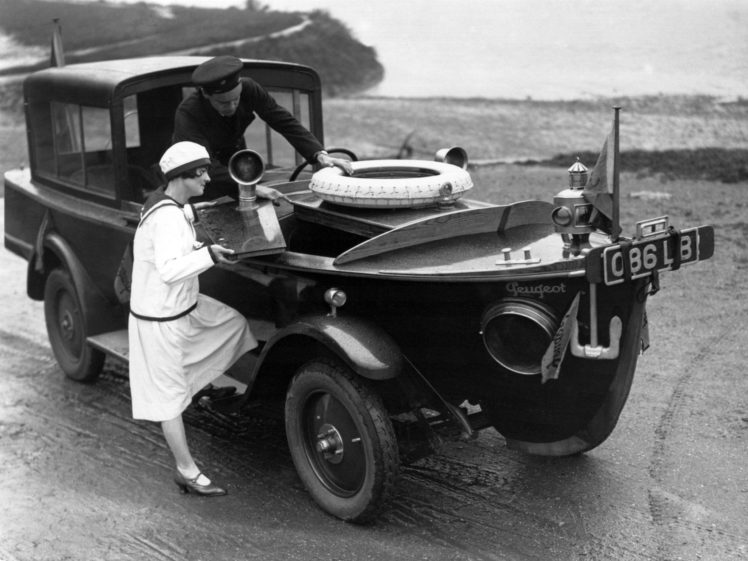 1925, Peugeot, Motorboat, Car, Amphibious, Boat, Retro HD Wallpaper Desktop Background