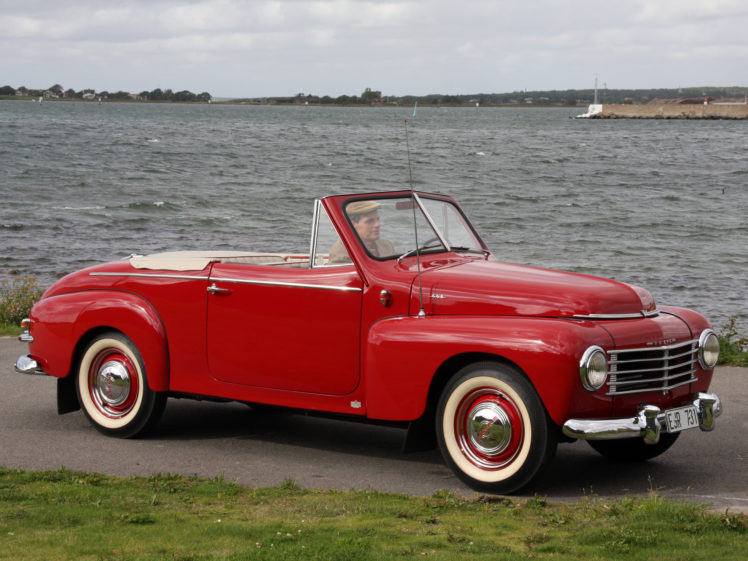 1950, Volvo, Pv444, 445, Cabriolet, Convertible, Retro HD Wallpaper Desktop Background