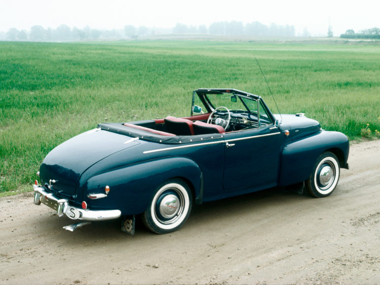 1950, Volvo, Pv444, 445, Cabriolet, Convertible, Retro HD Wallpaper Desktop Background