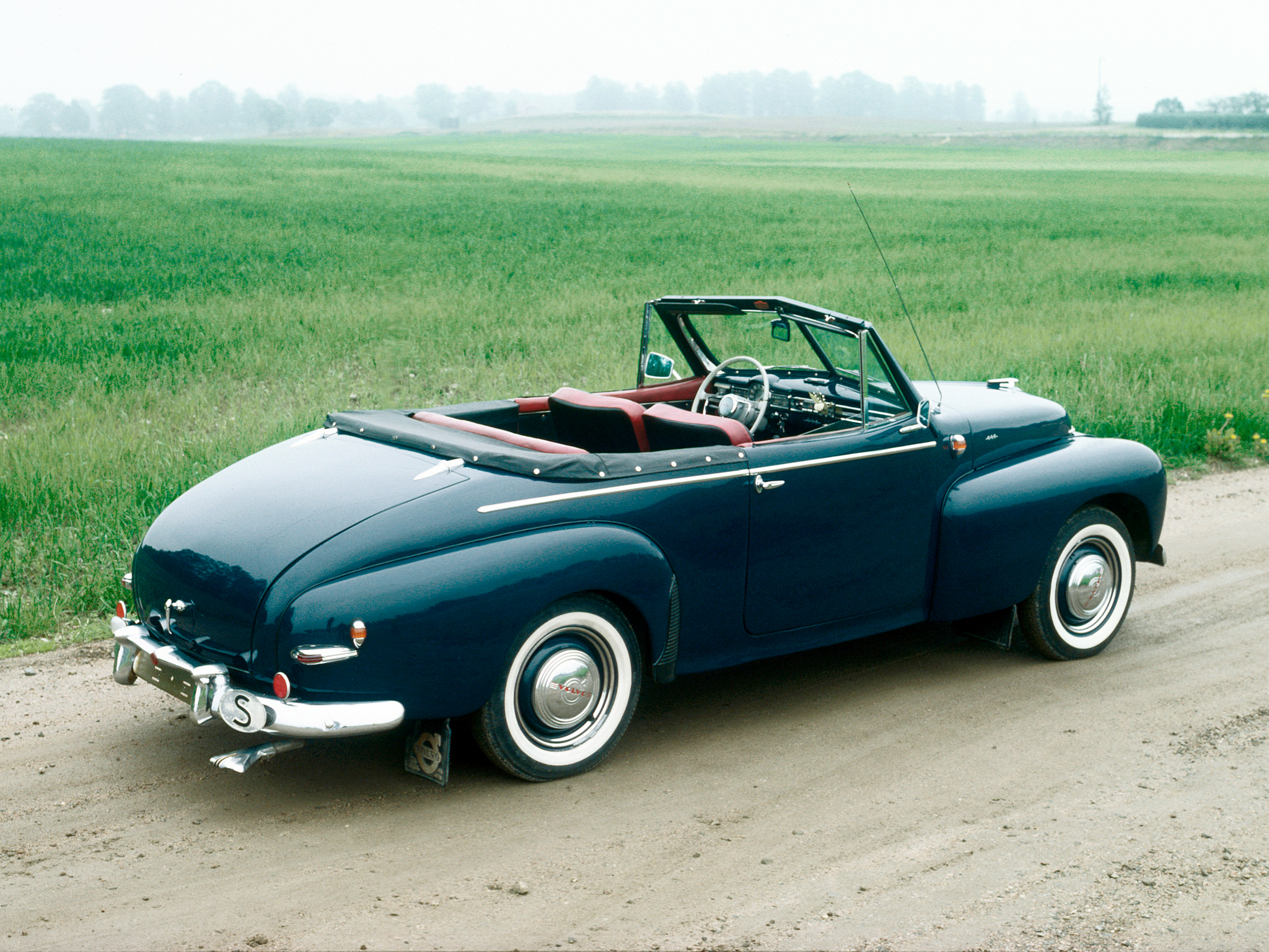 1950, Volvo, Pv444, 445, Cabriolet, Convertible, Retro Wallpaper