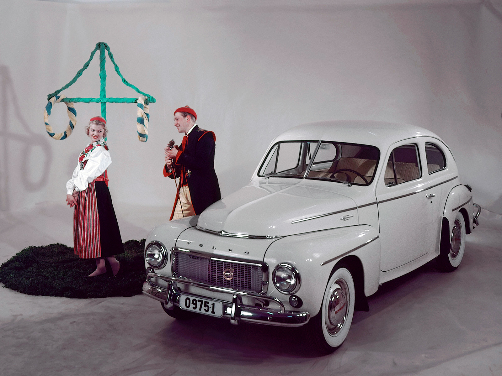 1955, Volvo, Pv444, Ks, Us spec, Retro Wallpaper