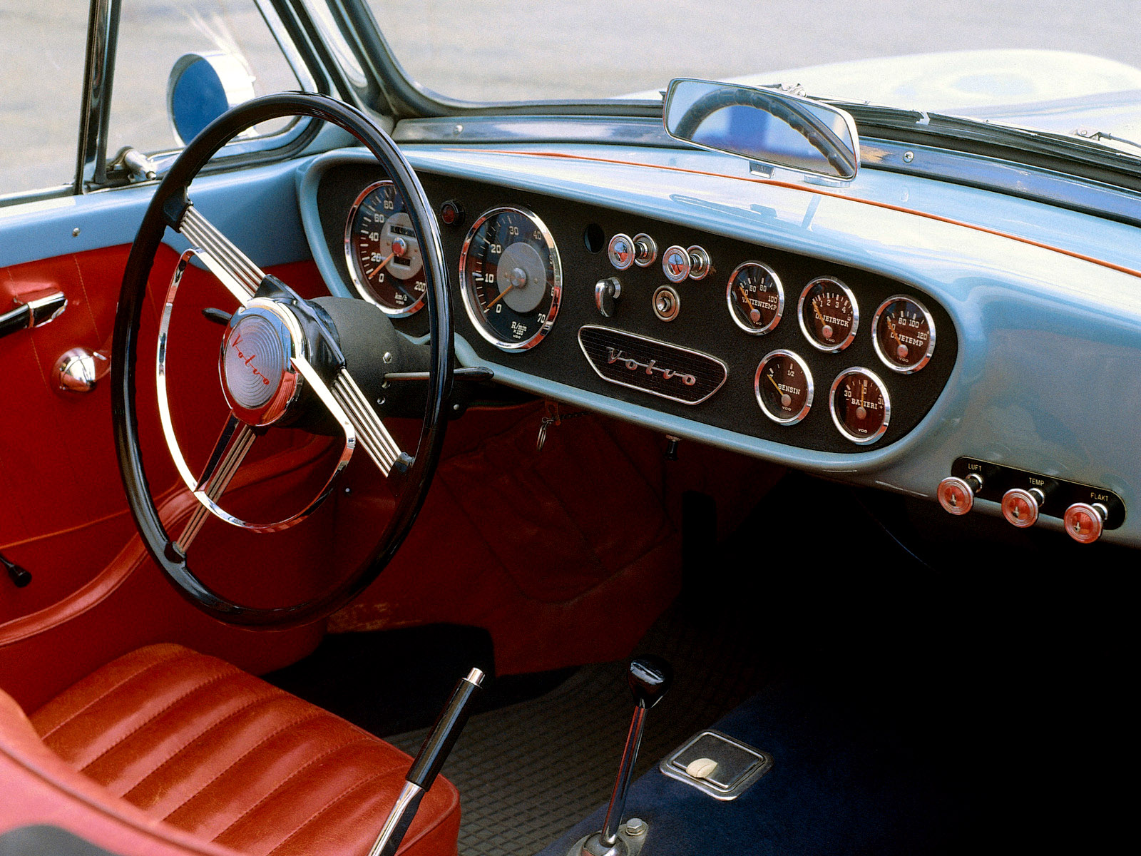 1956, Volvo, P1900, Sport, Convertible, Retro, Interior Wallpaper