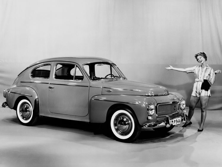 1958, Volvo, Pv544, A, Retro HD Wallpaper Desktop Background