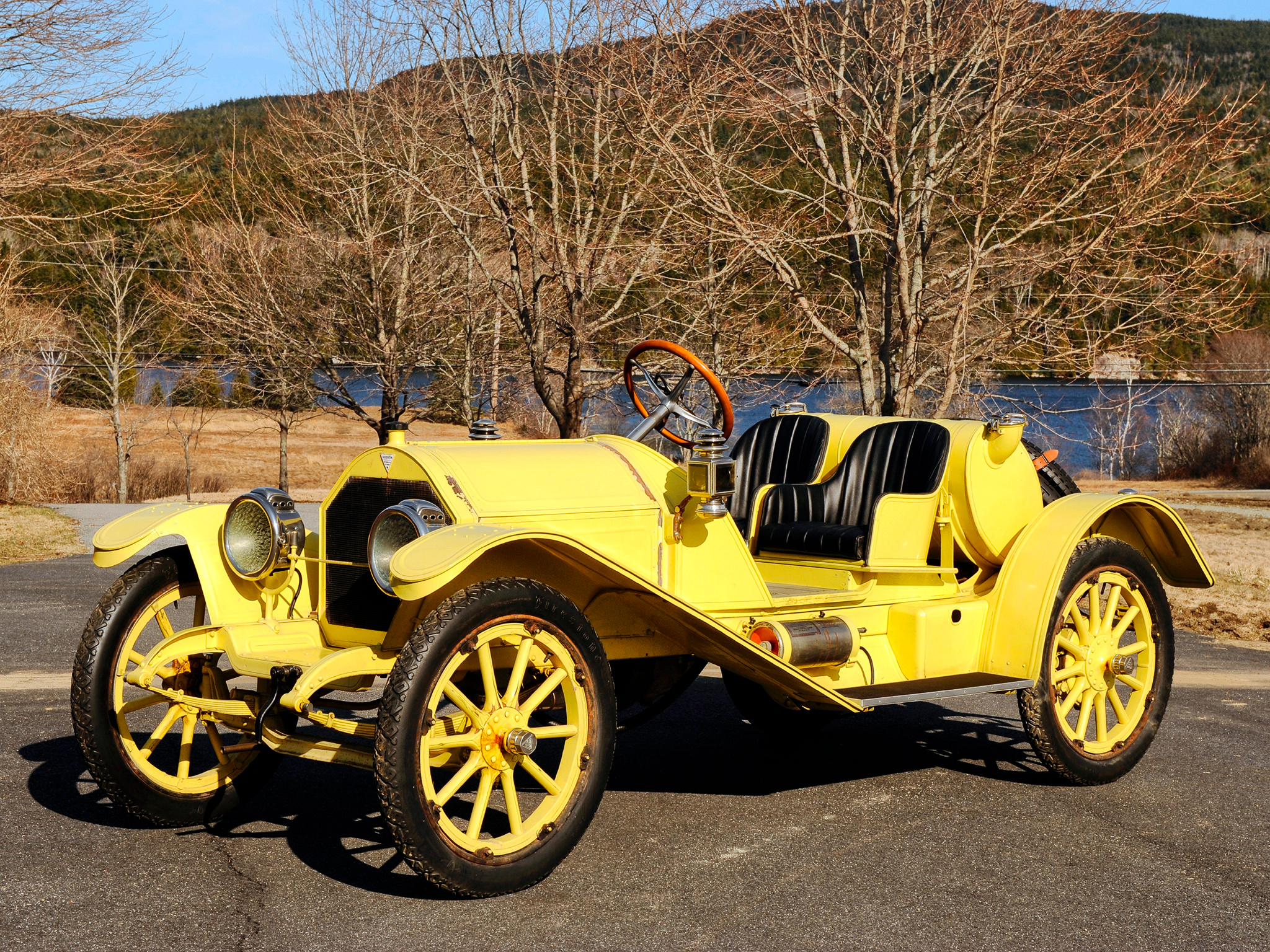 1911, Hudson, Model 33, Roadster, Retro Wallpaper