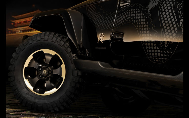 2012, Jeep, Wrangler, Dragon, Edition, 4×4, Concept, Wheel HD Wallpaper Desktop Background