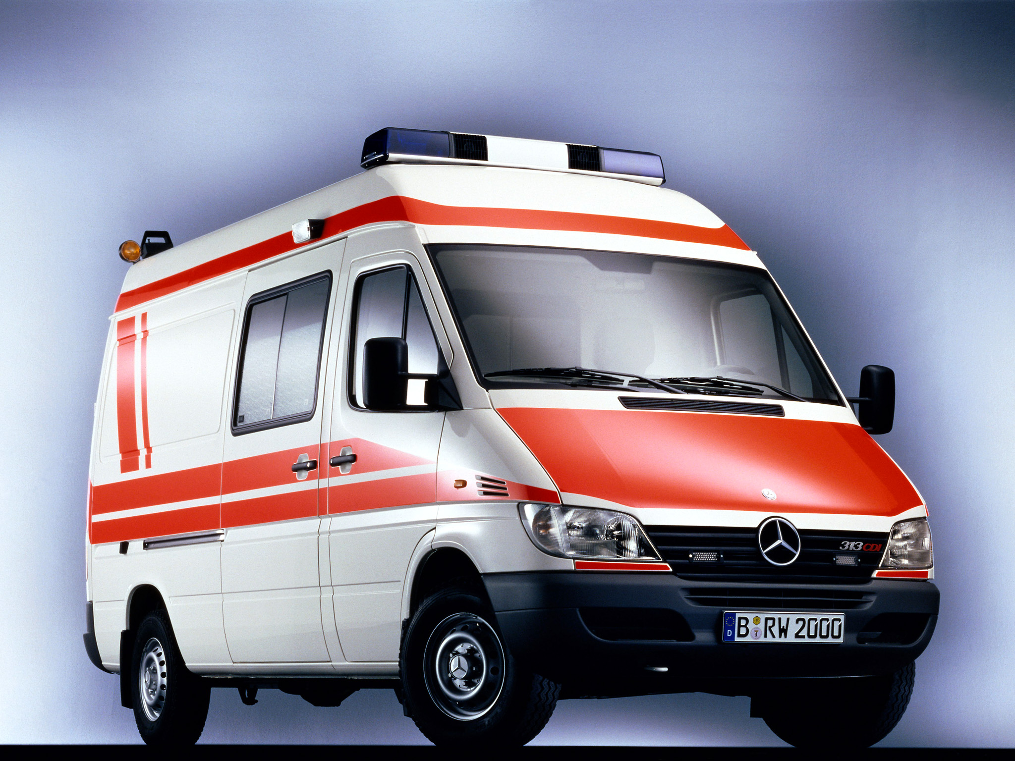 2000, Mercedes, Benz, Sprinter, Ambulance, Emergency Wallpaper
