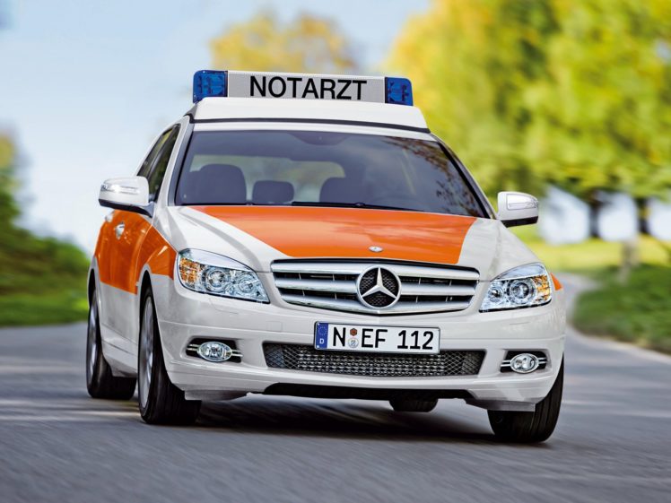2008, Mercedes, Benz, C klasse, Estate, Notarzt, S204, Emergency, Ambulance HD Wallpaper Desktop Background