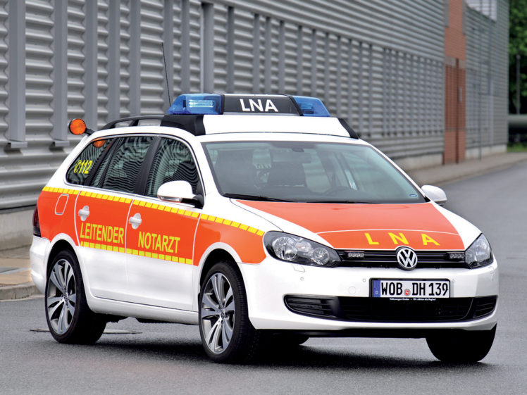2010, Volkswagen, Golf, Variant, Notarzt, Type 5k, Ambulance, Emergency HD Wallpaper Desktop Background
