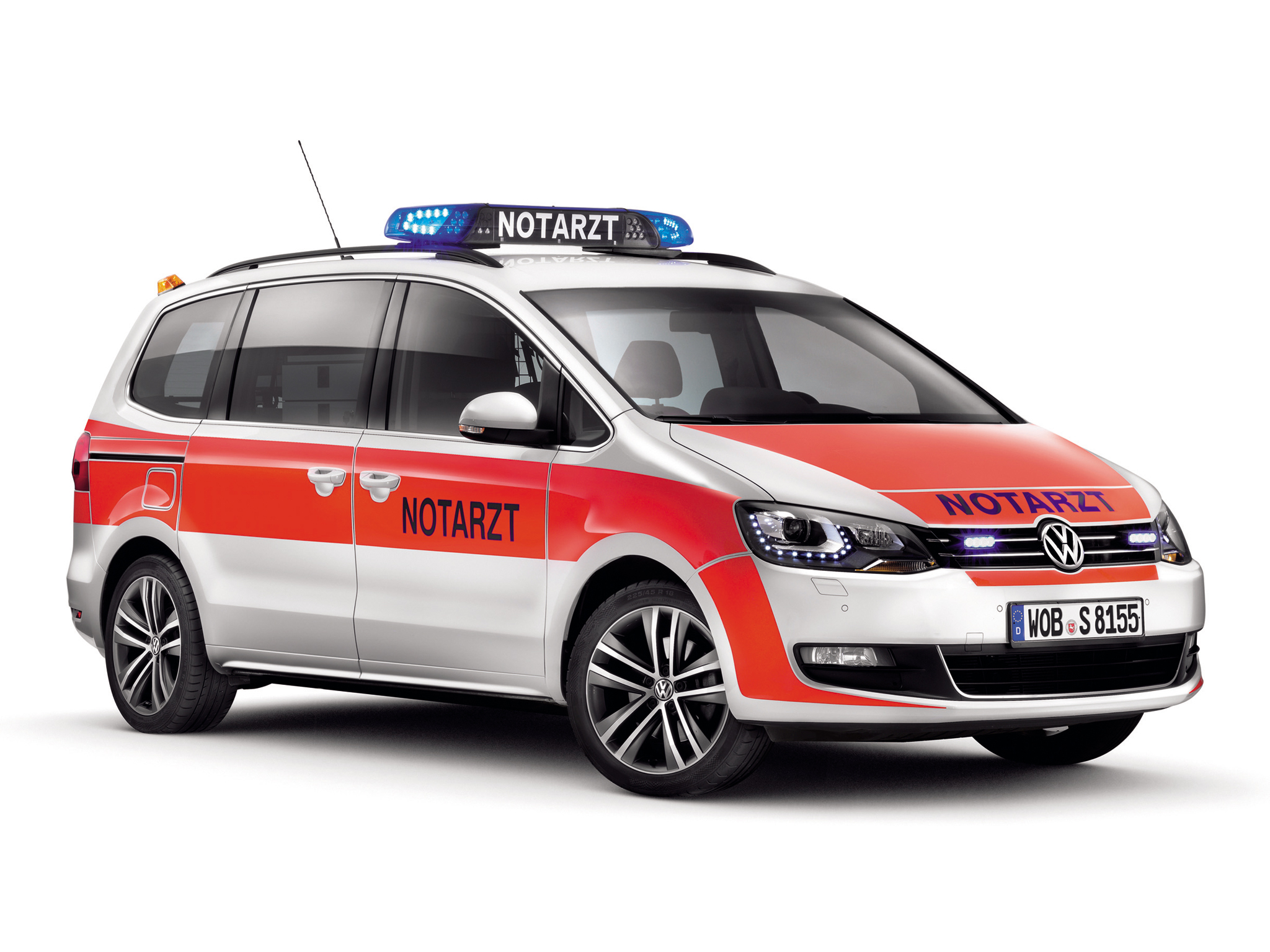 2010, Volkswagen, Sharan, Notarzt, Ambulance, Emergency Wallpaper