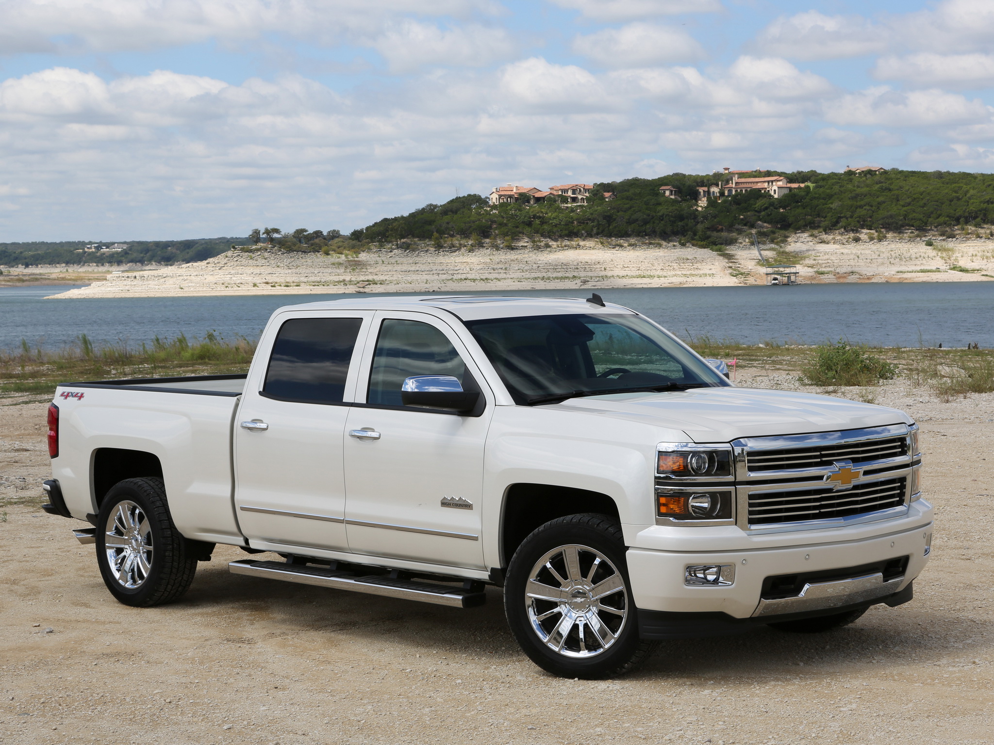 2014, Chevrolet, Silverado, High, Country, Crew, Cab, Pickup Wallpaper