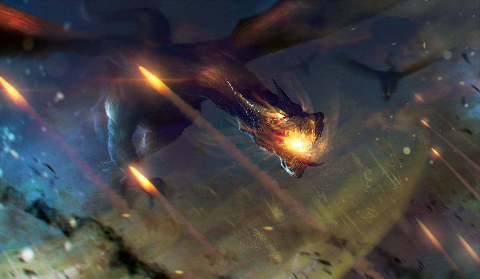 dragon, Flight Wallpaper