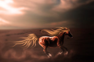 horses, Art, Painting, Fantasy
