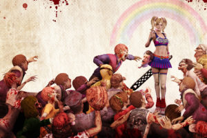 lollipop, Chainsaw, Dark, Horror, Blood, Blonde, Sexy, Babe, Zombie