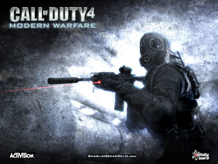 call, Of, Duty, 4, Warrior, Soldier, Weapon, Gun HD Wallpaper Desktop Background