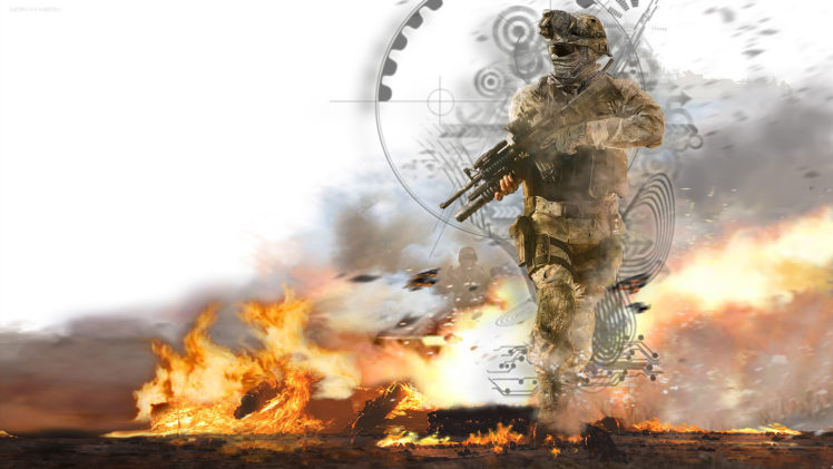 call, Of, Duty, Warrior, Soldier, Weapon, Gun, Fq HD Wallpaper Desktop Background