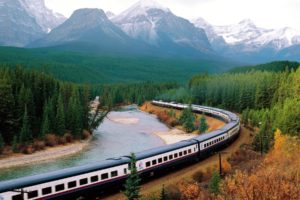 mountains, Nature, Forest, Trains