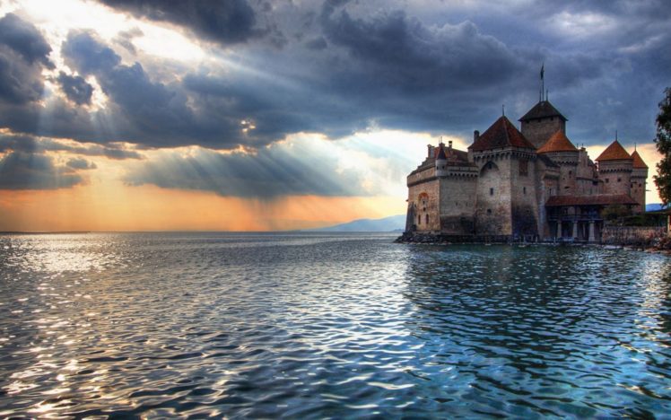 landscapes, Castles, Sea, Houses HD Wallpaper Desktop Background