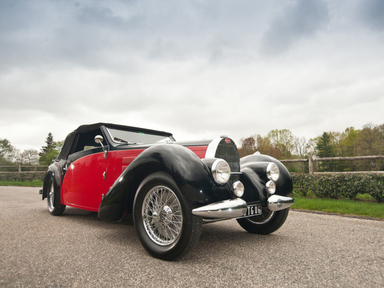 1937, Bugatti, Type 57, Stelvio, Cabriolet, By, Gangloff, 57569, Retro, Convertible HD Wallpaper Desktop Background