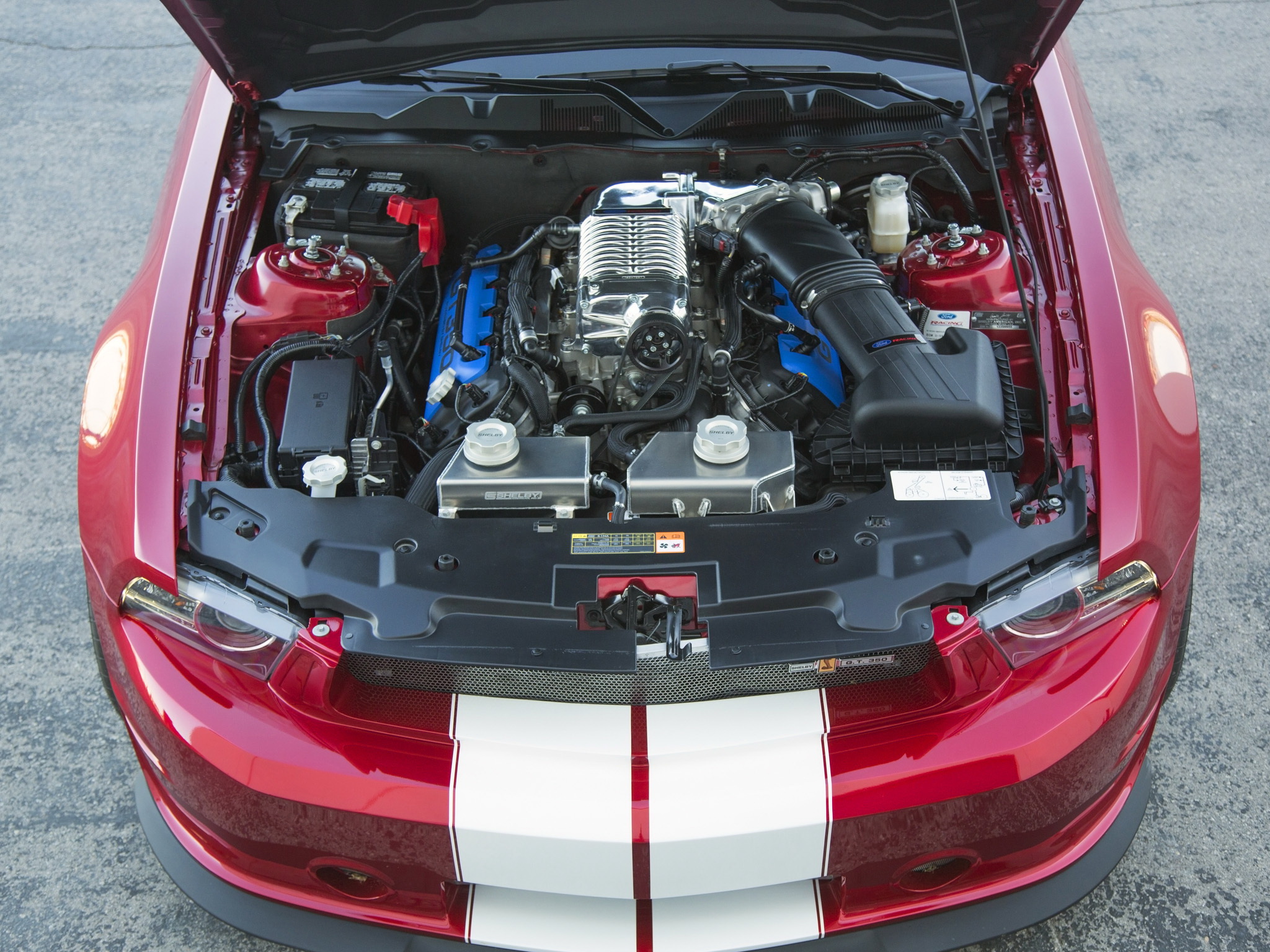 2010, Shelby, Gt350, Ford, Mustang, Muscle, Engine Wallpaper