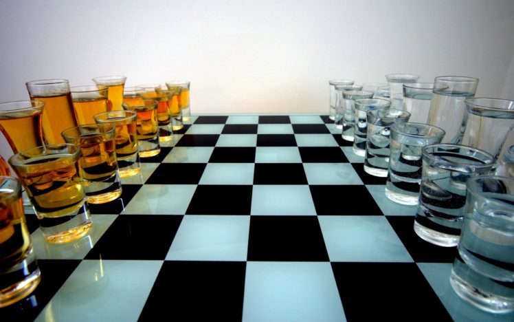 chess, Alcohol HD Wallpaper Desktop Background
