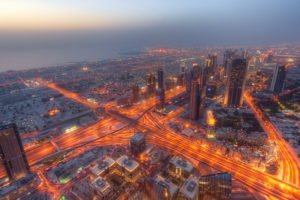 cityscape, Dubai, Skylind, Dusk