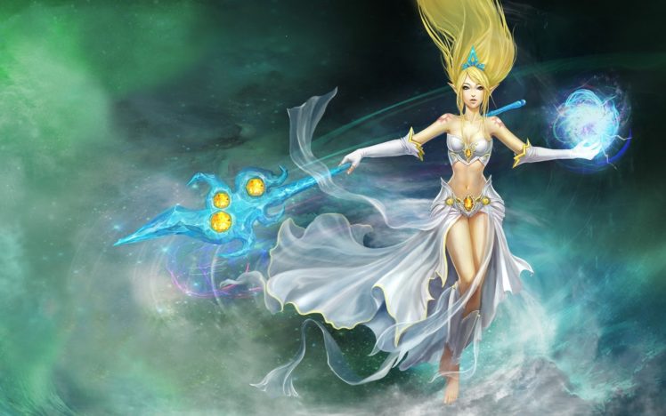 blondes, Women, Video, Games, League, Of, Legends, Fantasy, Art, Magic, Artwork, Janna, Staff, Long, Ears HD Wallpaper Desktop Background