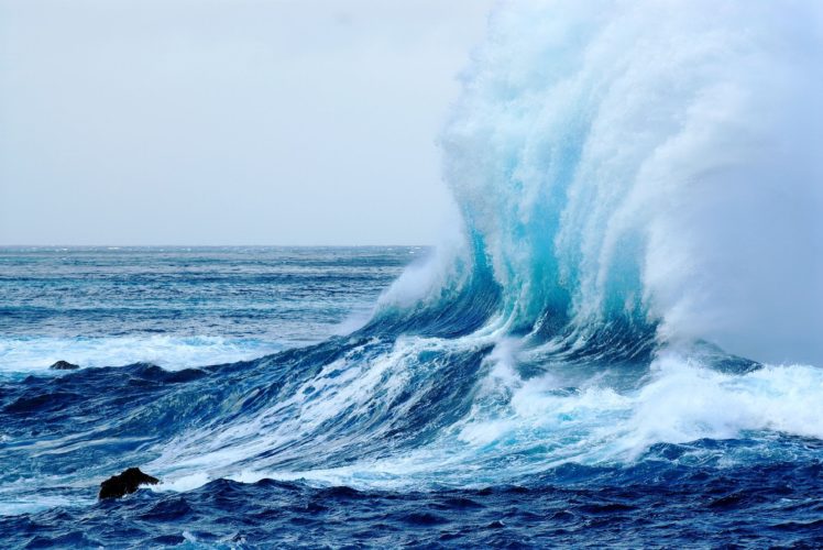 sea, Waves, Splashes, Landscape, Ocean HD Wallpaper Desktop Background