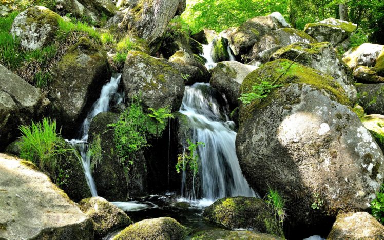 river, Waterfall, Rocks, Nature HD Wallpaper Desktop Background