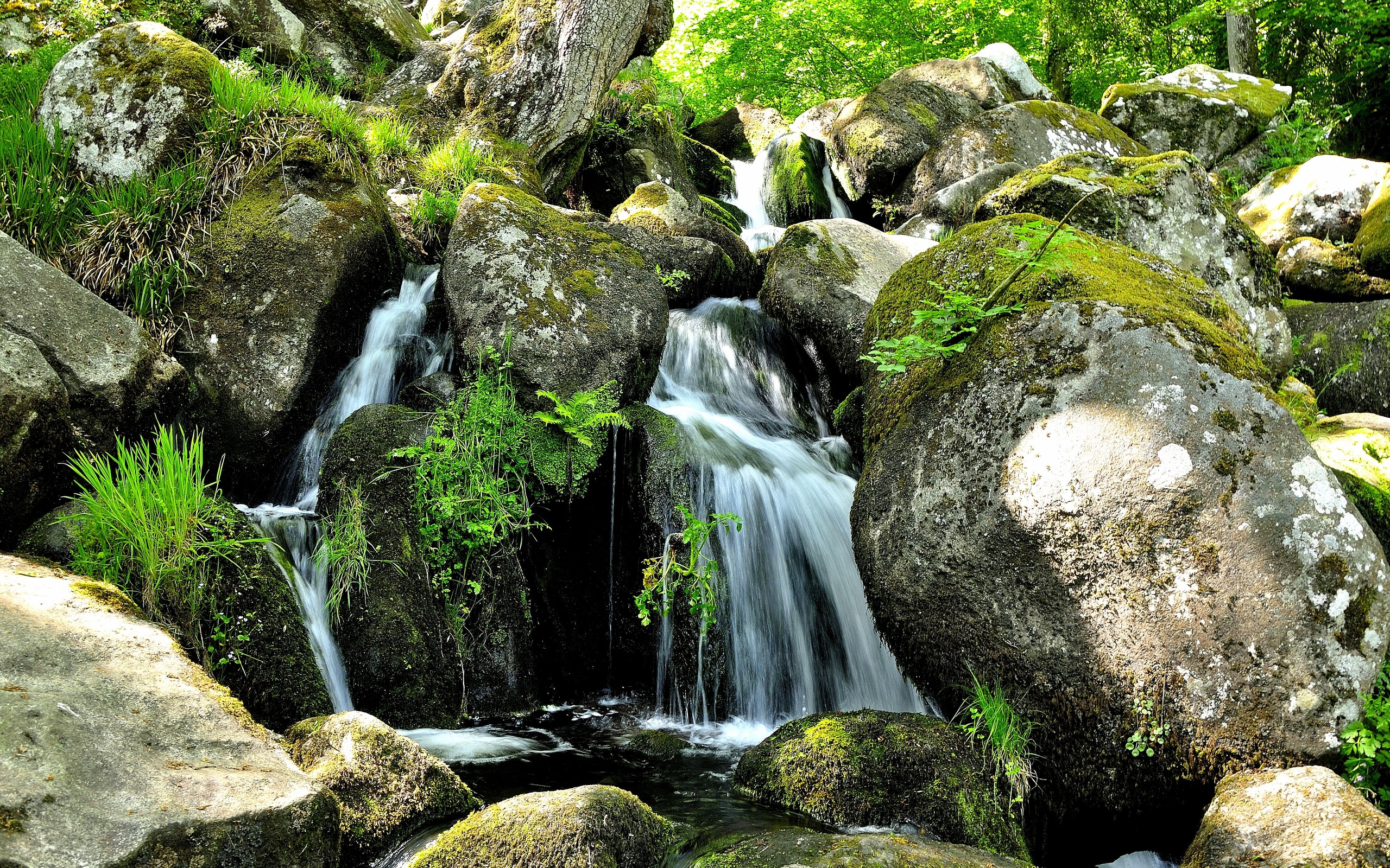 river, Waterfall, Rocks, Nature Wallpaper