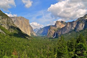 yosemite, National, Park, Waterfall, Forest, Mountains