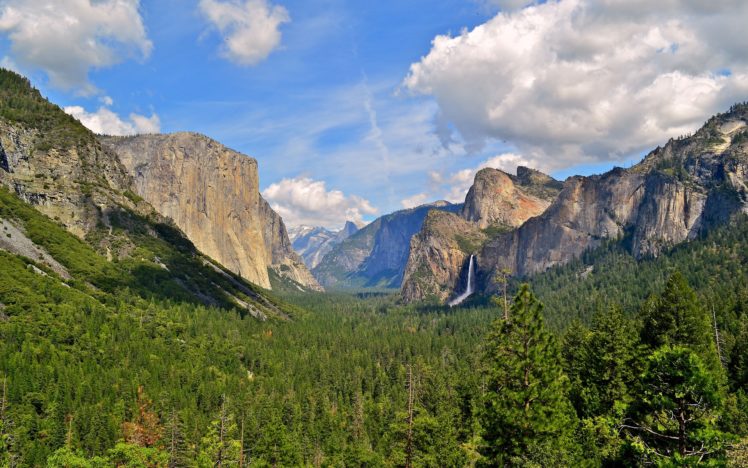 yosemite, National, Park, Waterfall, Forest, Mountains HD Wallpaper Desktop Background