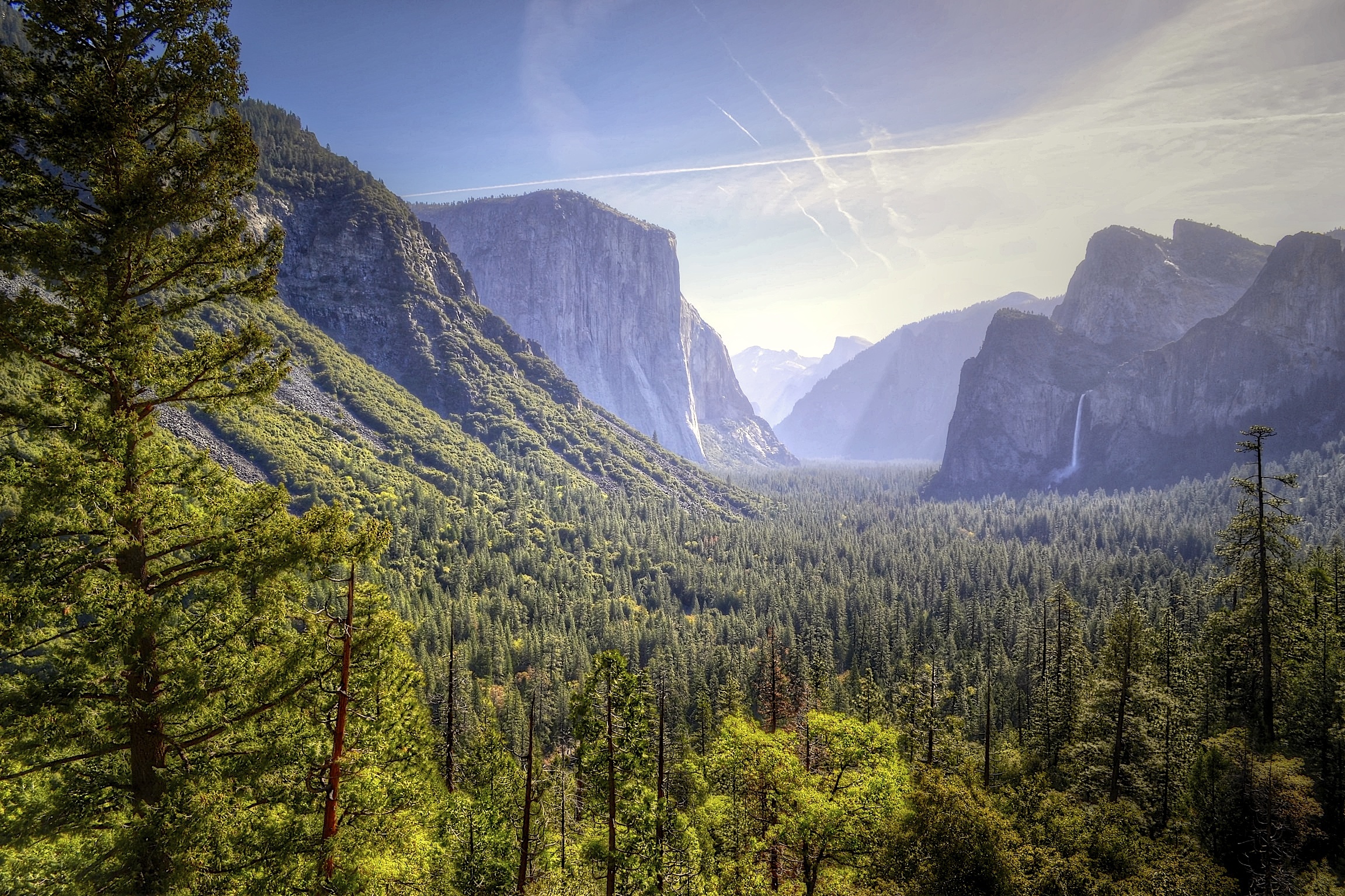 yosemite, National, Park, Waterfall, Forest, Mountains Wallpaper