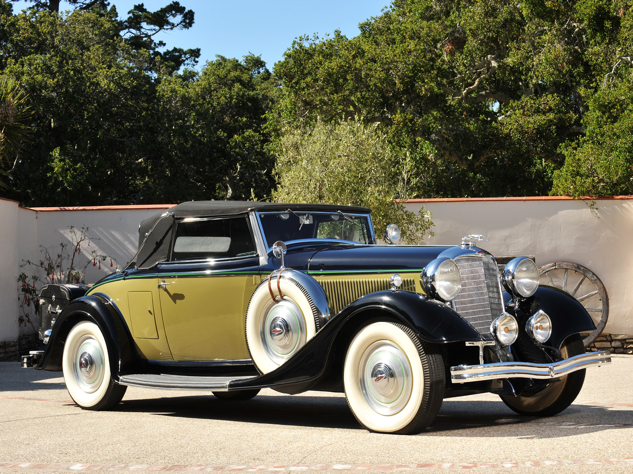 1933, Lincoln, Model ka, Convertible, Roadster, By, Murray, Retro, B w, Luxury Wallpaper