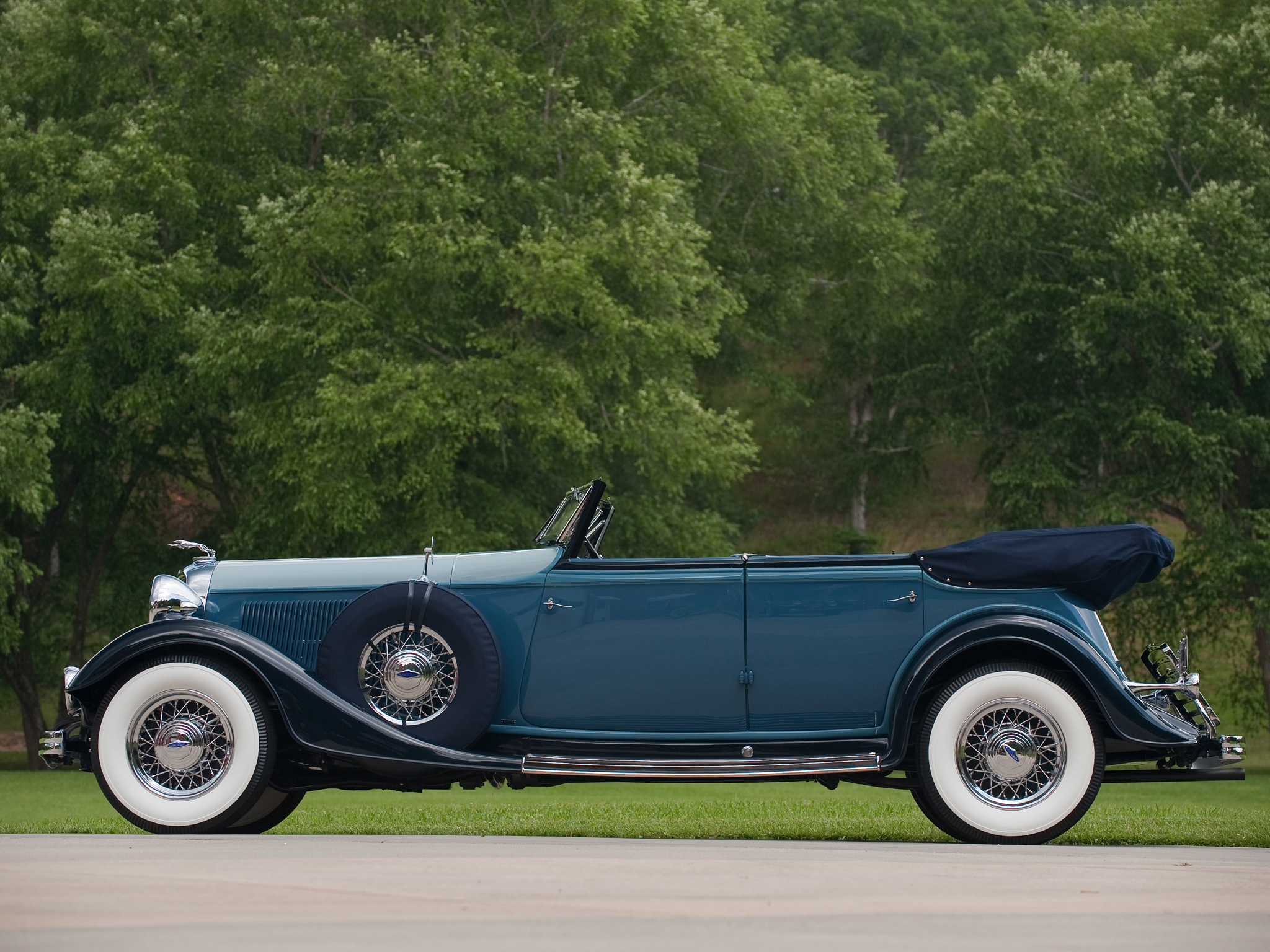 1933, Lincoln, Model ka, Custom, Convertible, Sedan, By, Dietrich, Retro, Luxury Wallpaper