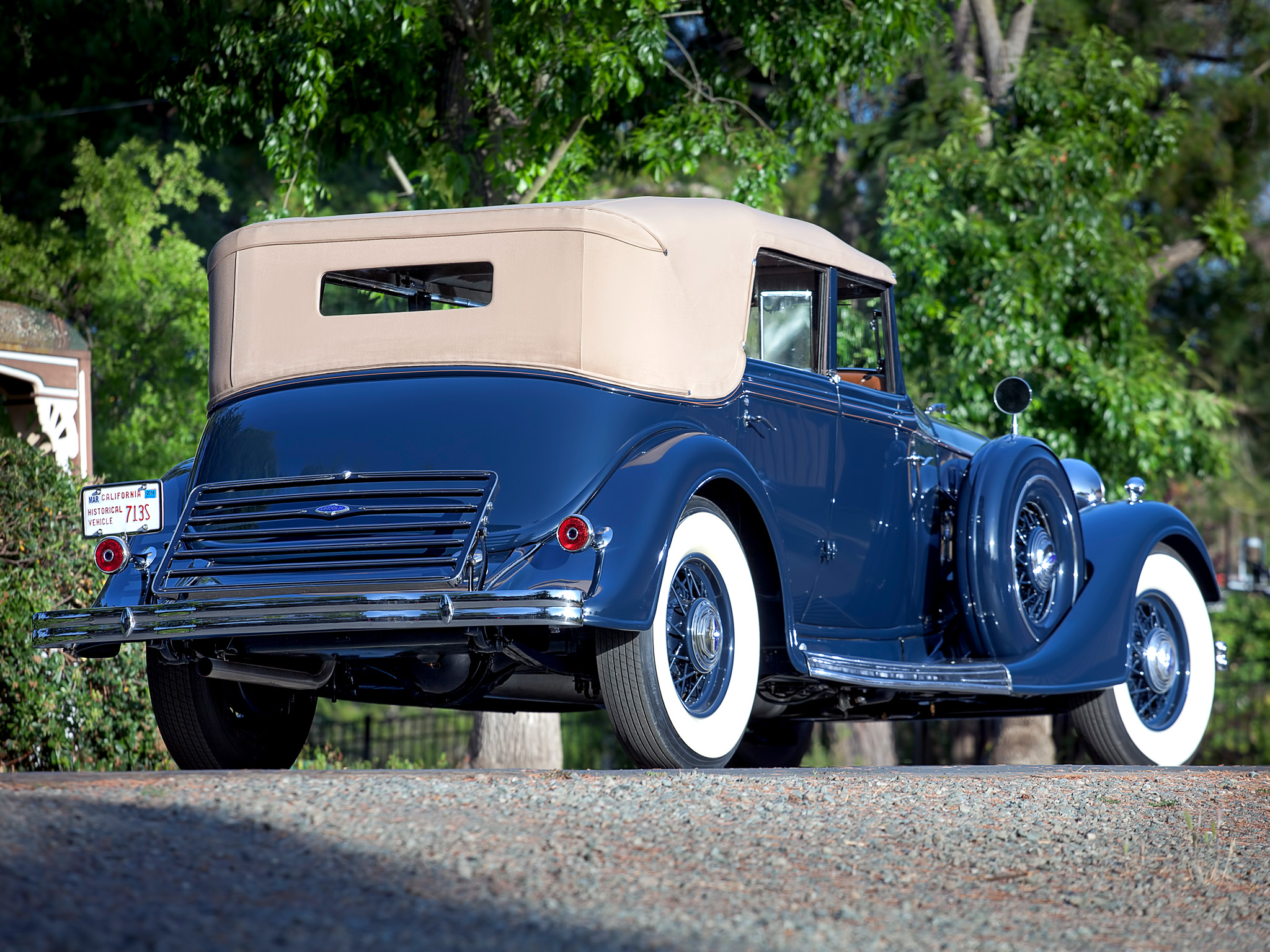 1934, Lincoln, Model kb, Convertible, Sedan, By, Dietrich, Retro, Luxury Wallpaper