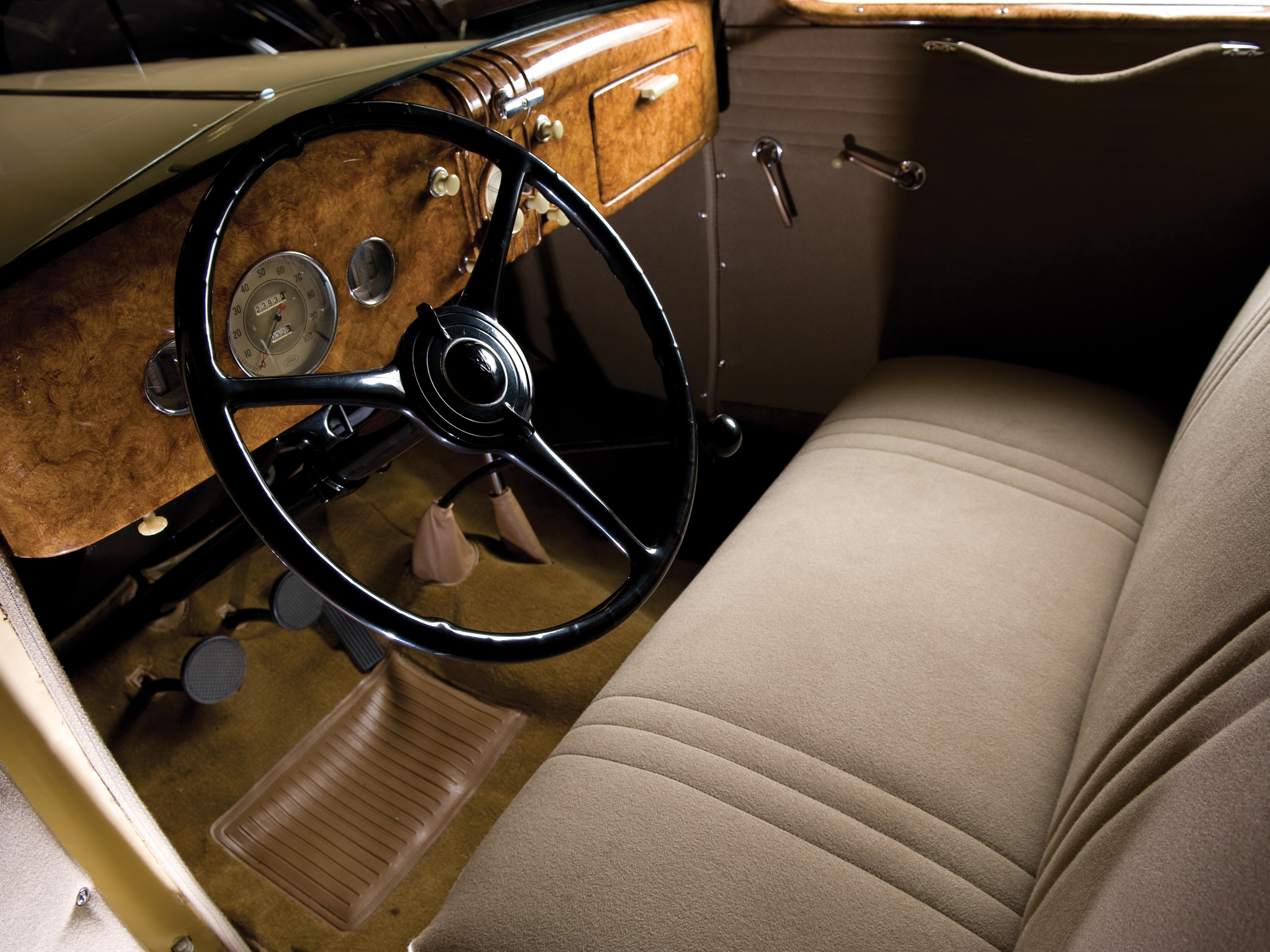 1935, Ford, V8, Deluxe, 3 window, Coupe, 48 720, Retro, V 8, Interior Wallpaper